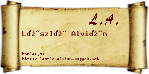 László Alvián névjegykártya